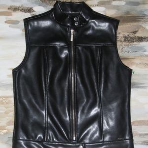 Guess Faux Leather Vest Size M